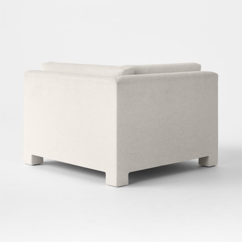 Marguerite White Performance Fabric Corner Chair - Image 4