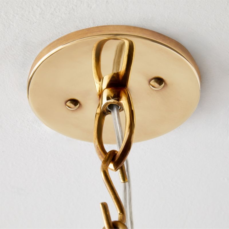 Collar Satin Pendant Light with Soft Bronze Chain 24" - Image 3