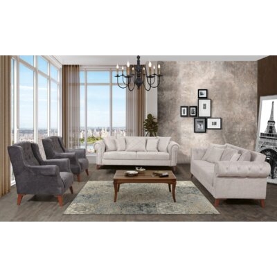 Filicia Burgundy Sofa Blue Chair Living Room Set (Two Sofas-Two Chairs) - Image 0