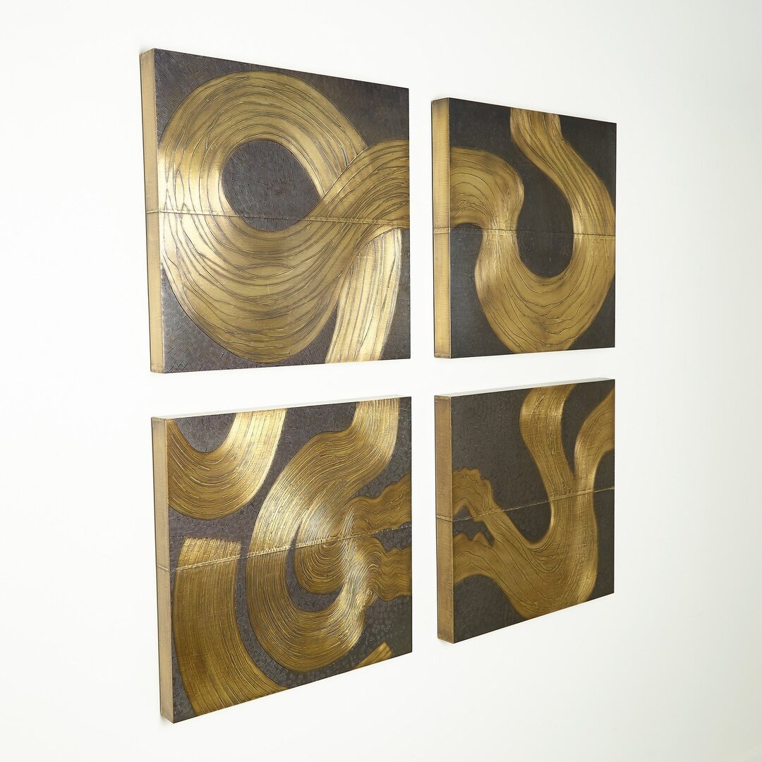 Global Views Currents Wall Panel-Brass/Bronze-C - Image 0