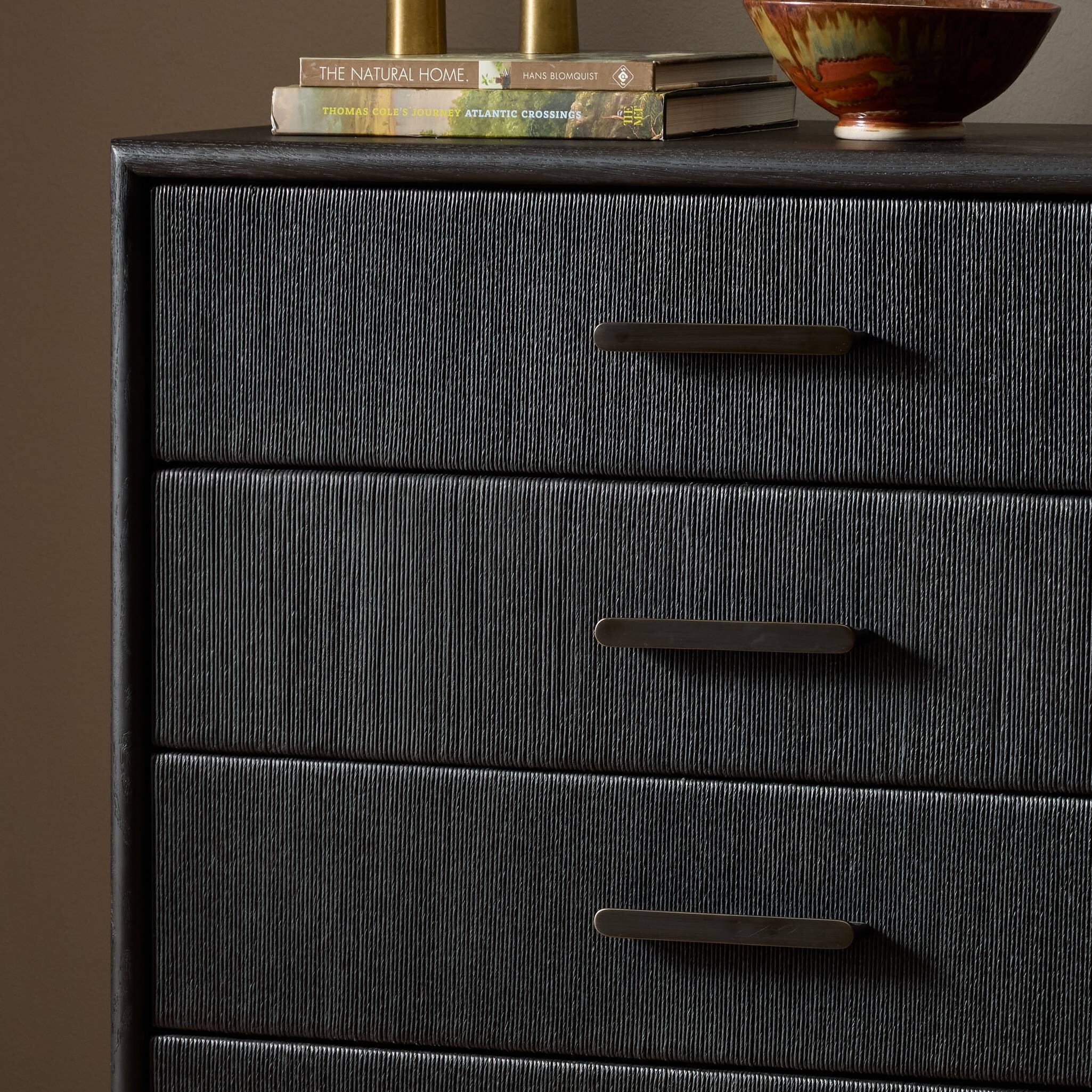 Rosenell 8 Drawer Dresser - Black Paper Cord - Image 14