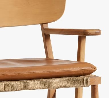 Danish Leather Chair, Nubuck Fawn - Image 1