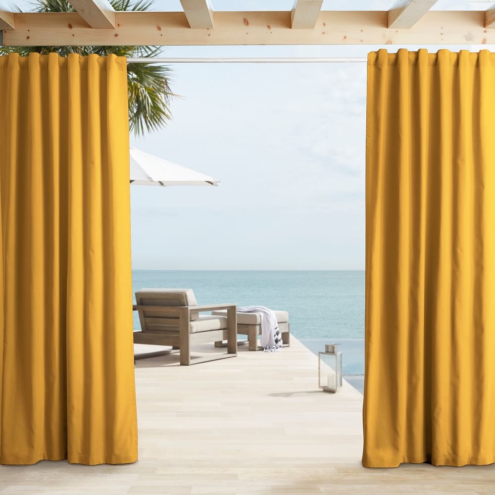 Outdoor Solid Curtain, Citrus, 48"x84" - Image 0