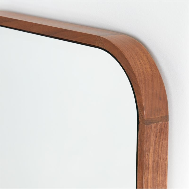 Edge Medium Walnut Rectangle Standing Mirror 18"x64" - Image 1
