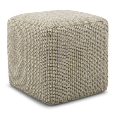 Peasely Square Woven Outdoor/ Indoor Pouf - Image 0