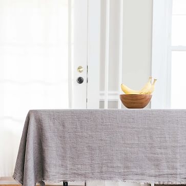 Stone Washed Linen Tablecloth Blush - Image 2