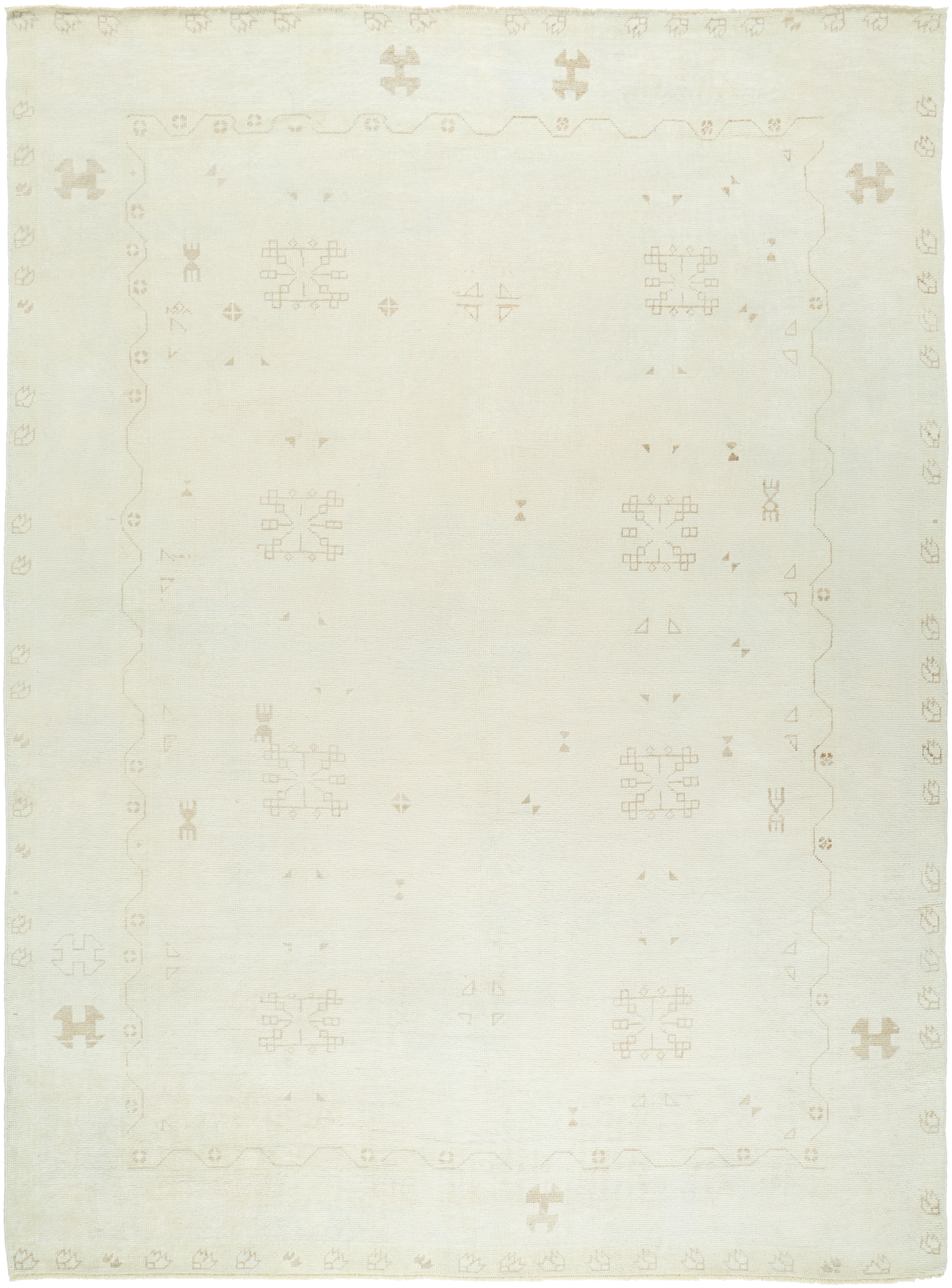 Antique One of a Kind  Indoor 9'6" x 12'9" Handmade Rug - Image 0