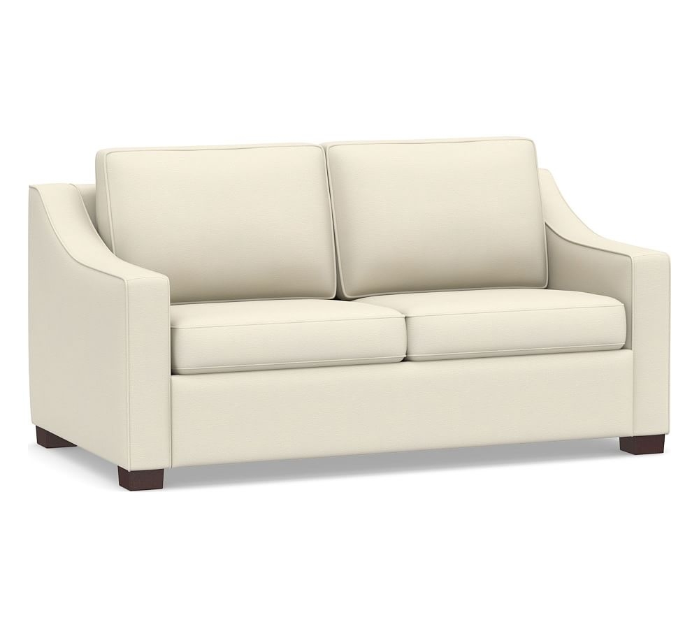 Cameron Slope Arm Upholstered Deluxe Sleeper Sofa, Polyester Wrapped Cushions, Park Weave Ivory - Image 0