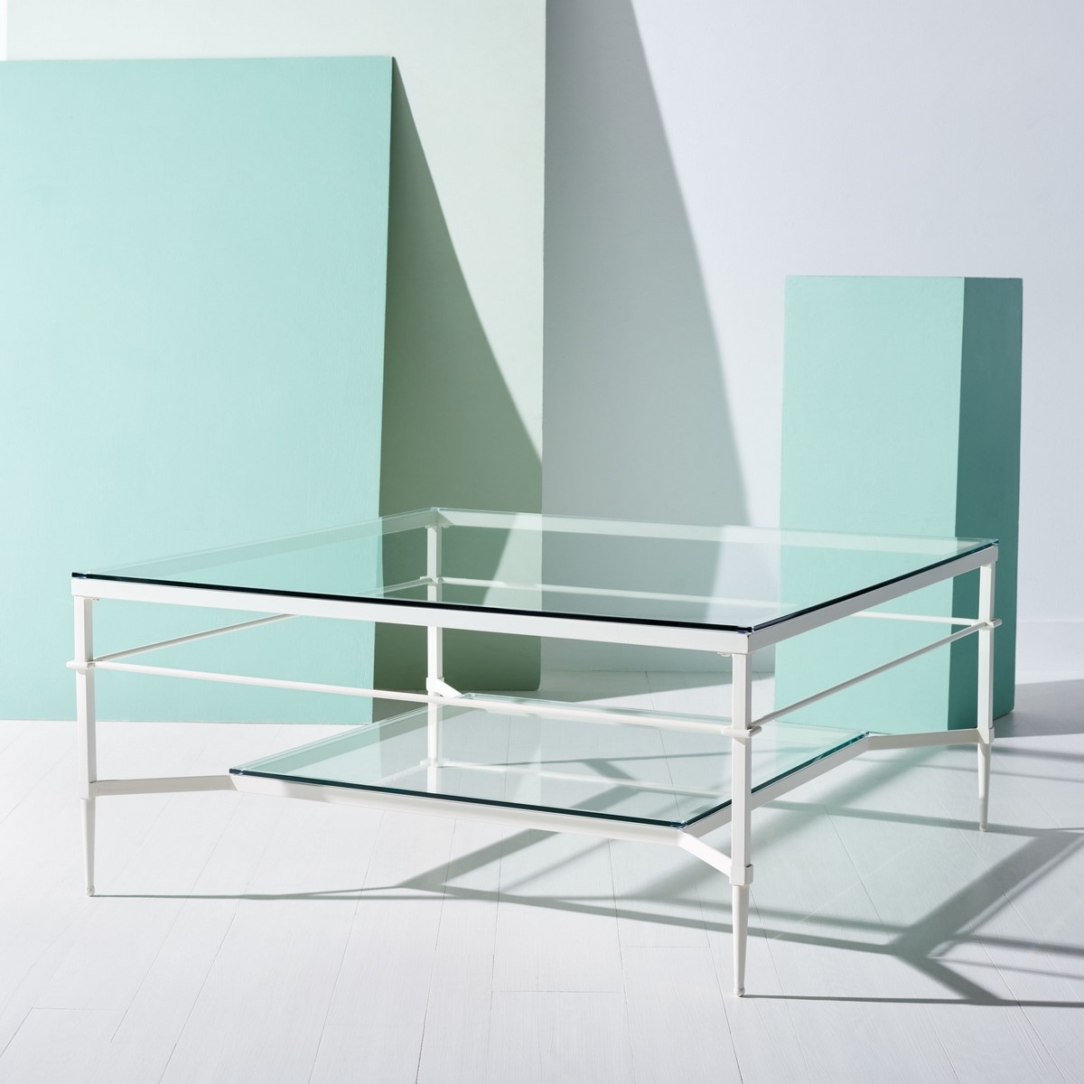 Mieka Cocktail Table - White - Safavieh - Image 1