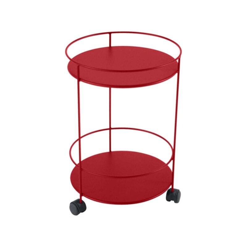 Fermob Guinguette Steel Side Table Color: Poppy Red - Image 0
