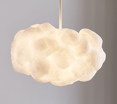 Fluffy Cloud Pendant, White - Image 1