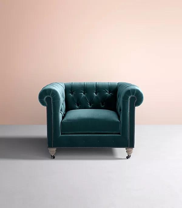 Lyre Chesterfield Chair - Image 0