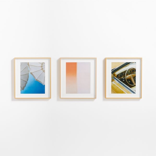 3-Piece Brushed Brass 11x14 Gallery Wall Frame Set - Image 0