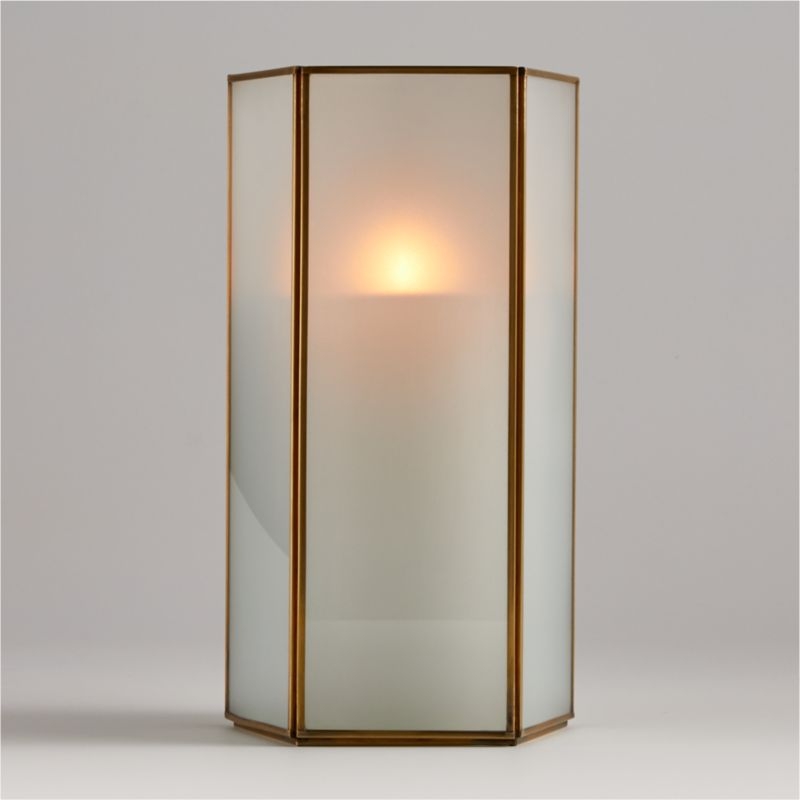 Andelyn Small Frosted Glass Hurricane - Image 2