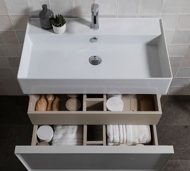 Visham 31" Single Sink Vanity, White - Image 2