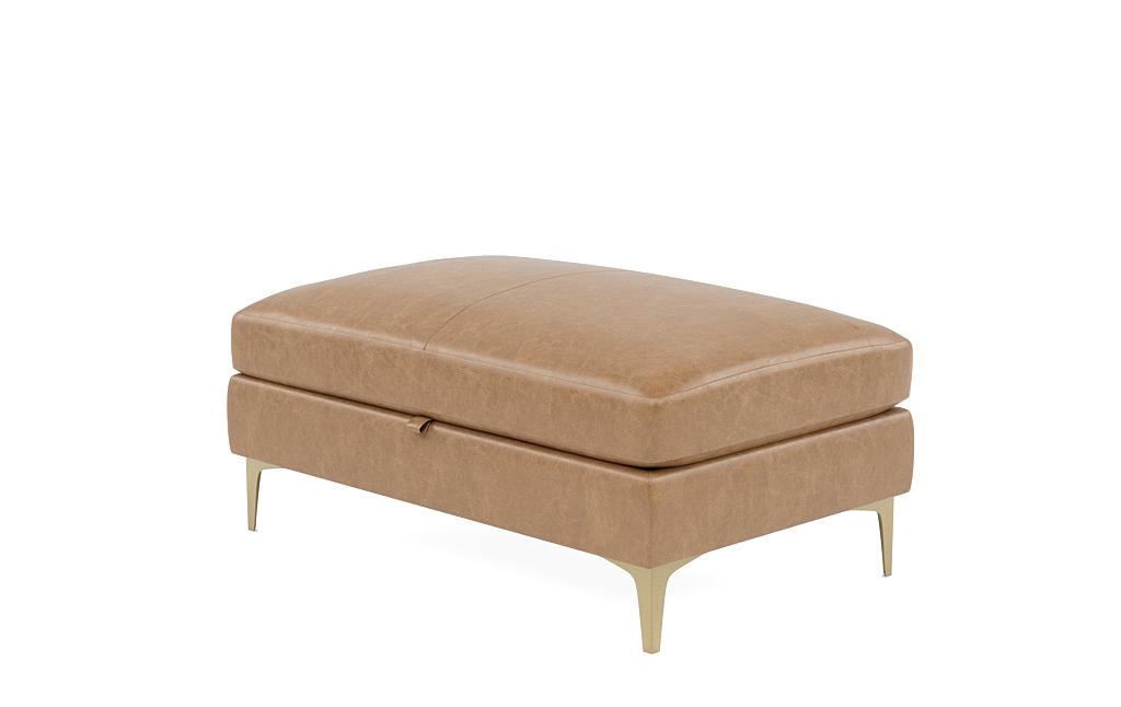 Sloan Leather Storage Ottoman - Image 2