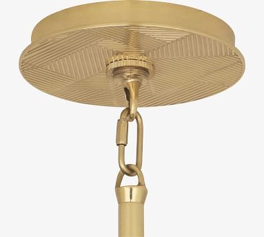 Deane Glass Globe Pendant, Modern Brass - Image 1