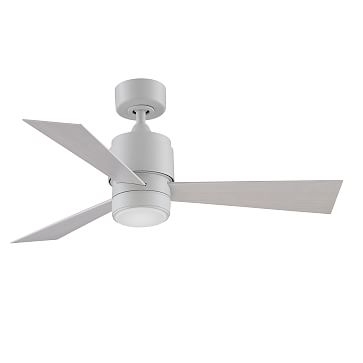 Zonix Ceiling Fan With Light Kit, Matte White + White Washed, 44" - Image 0