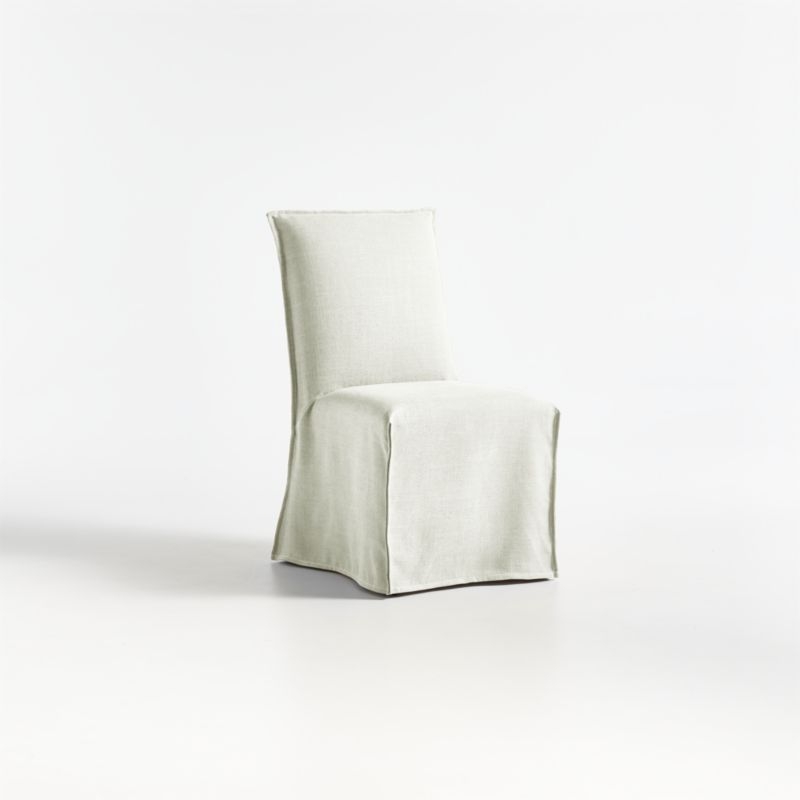 Addison White Flange Slipcovered Dining Chair - Image 3