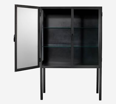 Lomita Storage Cabinet, Black, 43.5"L x 66"H - Image 1
