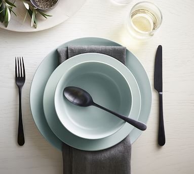 Mason Stoneware Dinner Plates, Set of 4 - Matte Red - Image 3