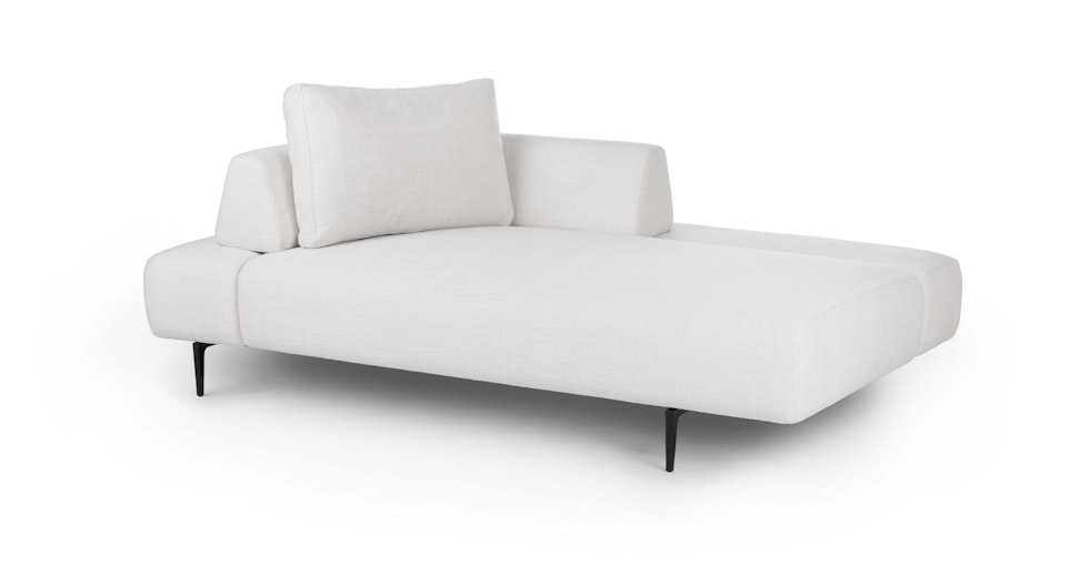 Divan Quartz White Left Chaise Lounge - Image 0