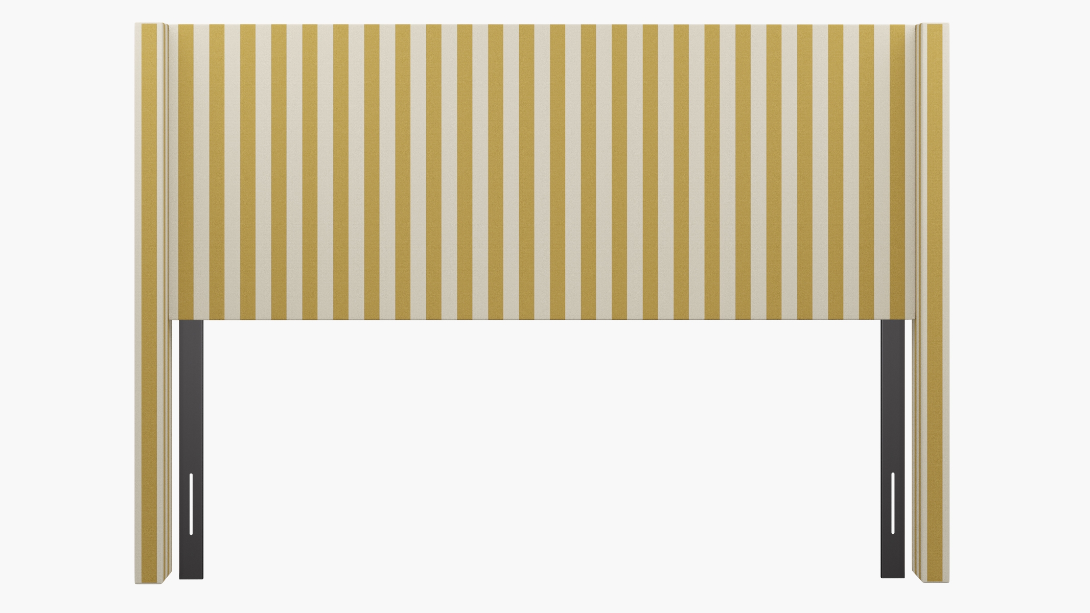 Modern Wingback Headboard, Citrine Cabana Stripe, King - Image 1