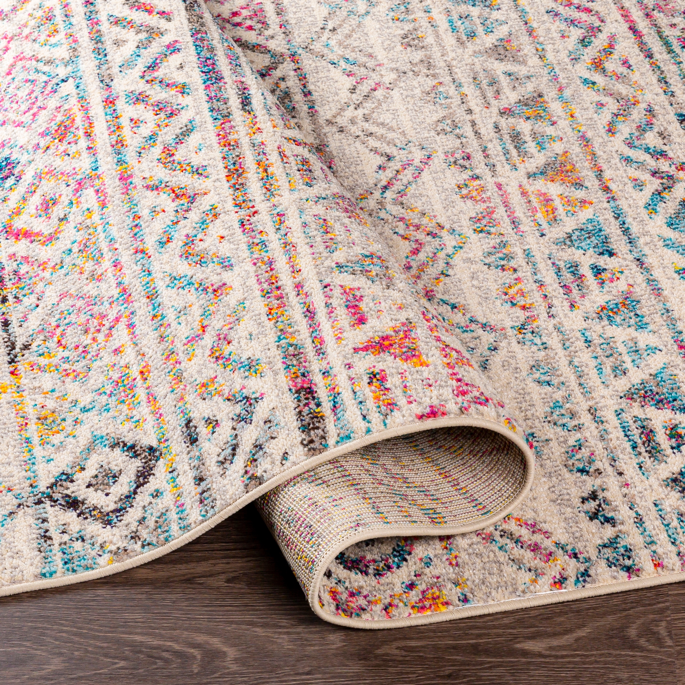 Morocco Blue Indoor 2' x 2'11" Machine Woven Rug - Image 4