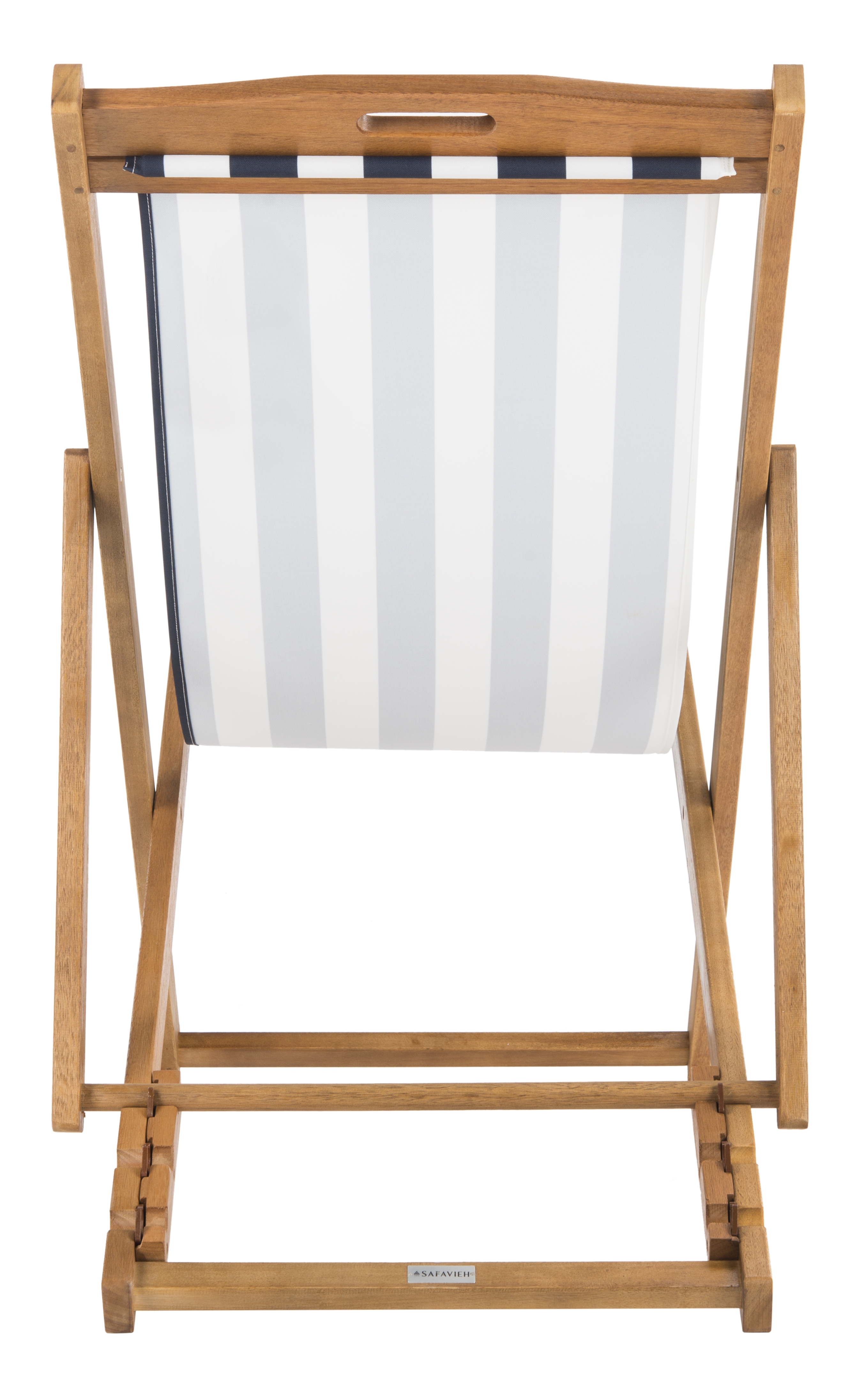 Loren Foldable Sling Chair - Natural/Navy/White - Arlo Home - Image 4