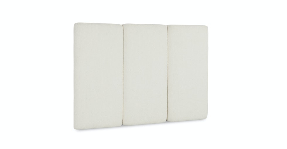 Noel Queen Headboard - Lunaria White Bouclé - Image 0