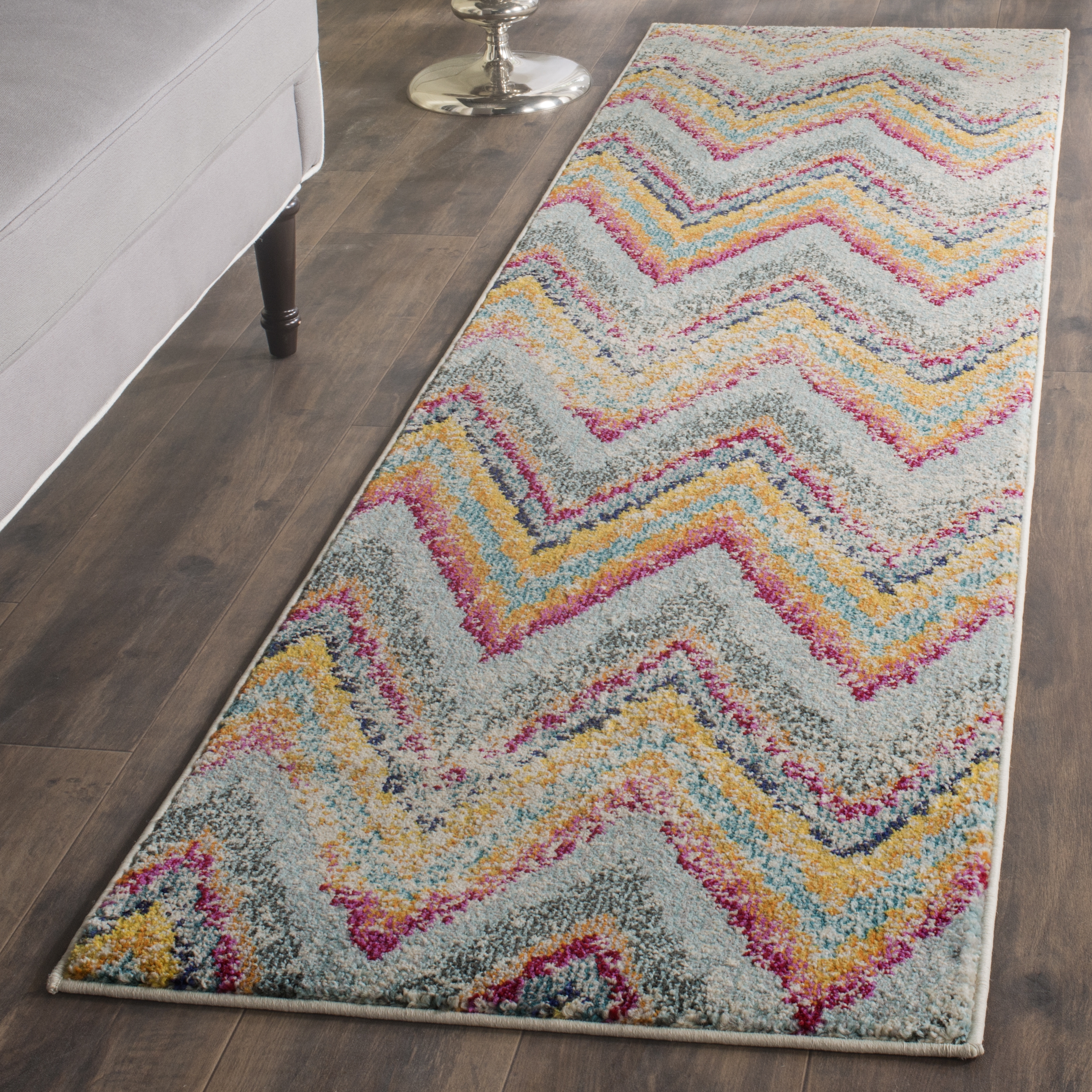 Arlo Home Woven Area Rug, MNC220F, Multi,  2' 2" X 8' - Image 1