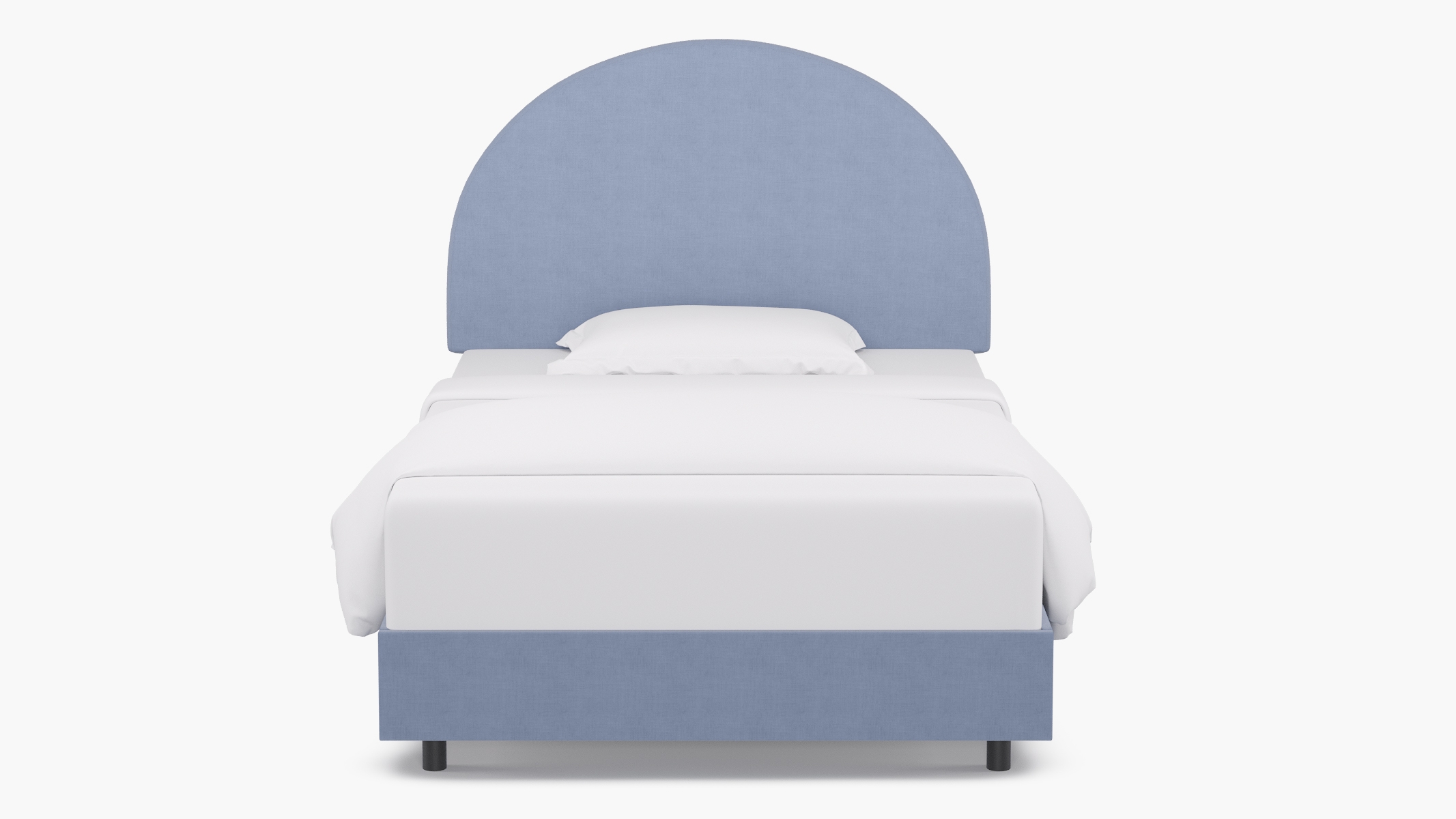 Arched Back Bed, Denim Everyday Linen, Full - Image 0