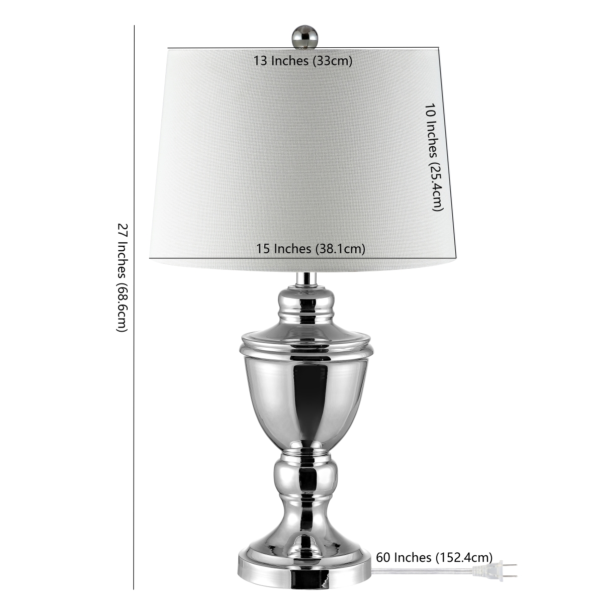 Ressa Table Lamp - Nickel - Safavieh - Image 0