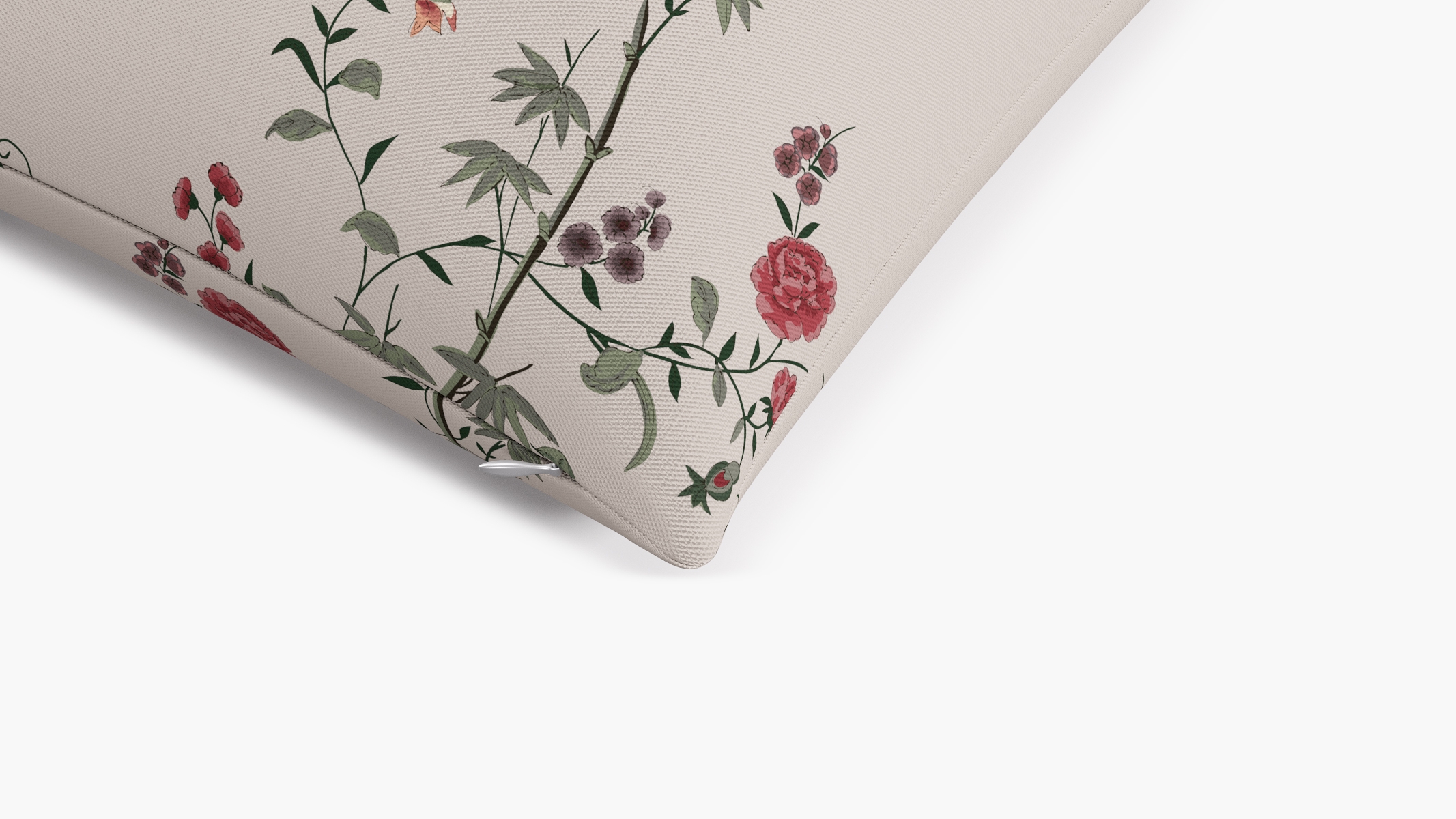 Throw Pillow 20", Multi Bamboo Garden, 20" x 20" - Image 1