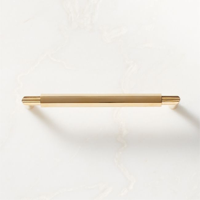 Lavau Unlacquered Brass Handle 6" - Image 0
