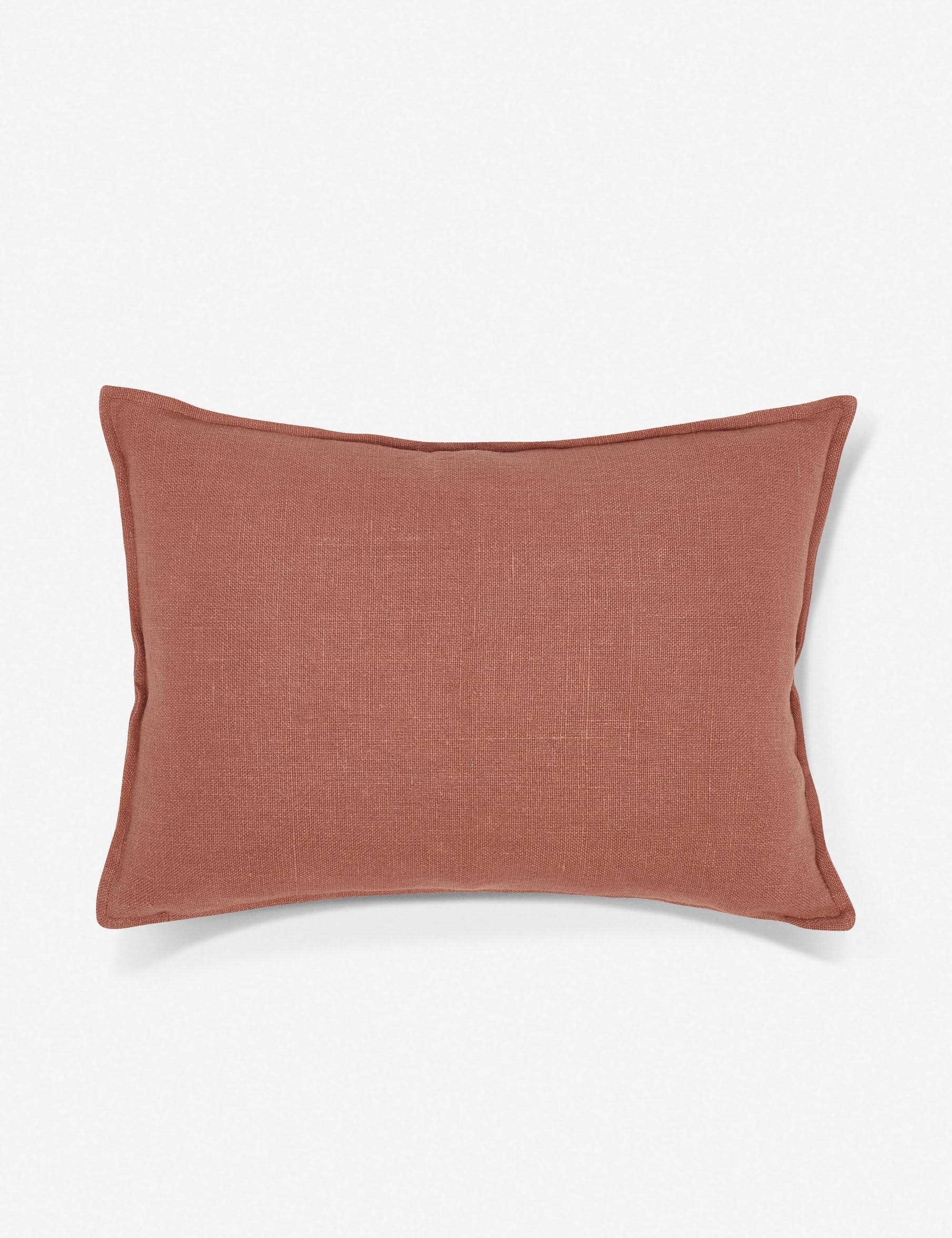 Kiran Linen Lumbar Pillow, Terra Cotta - Image 0