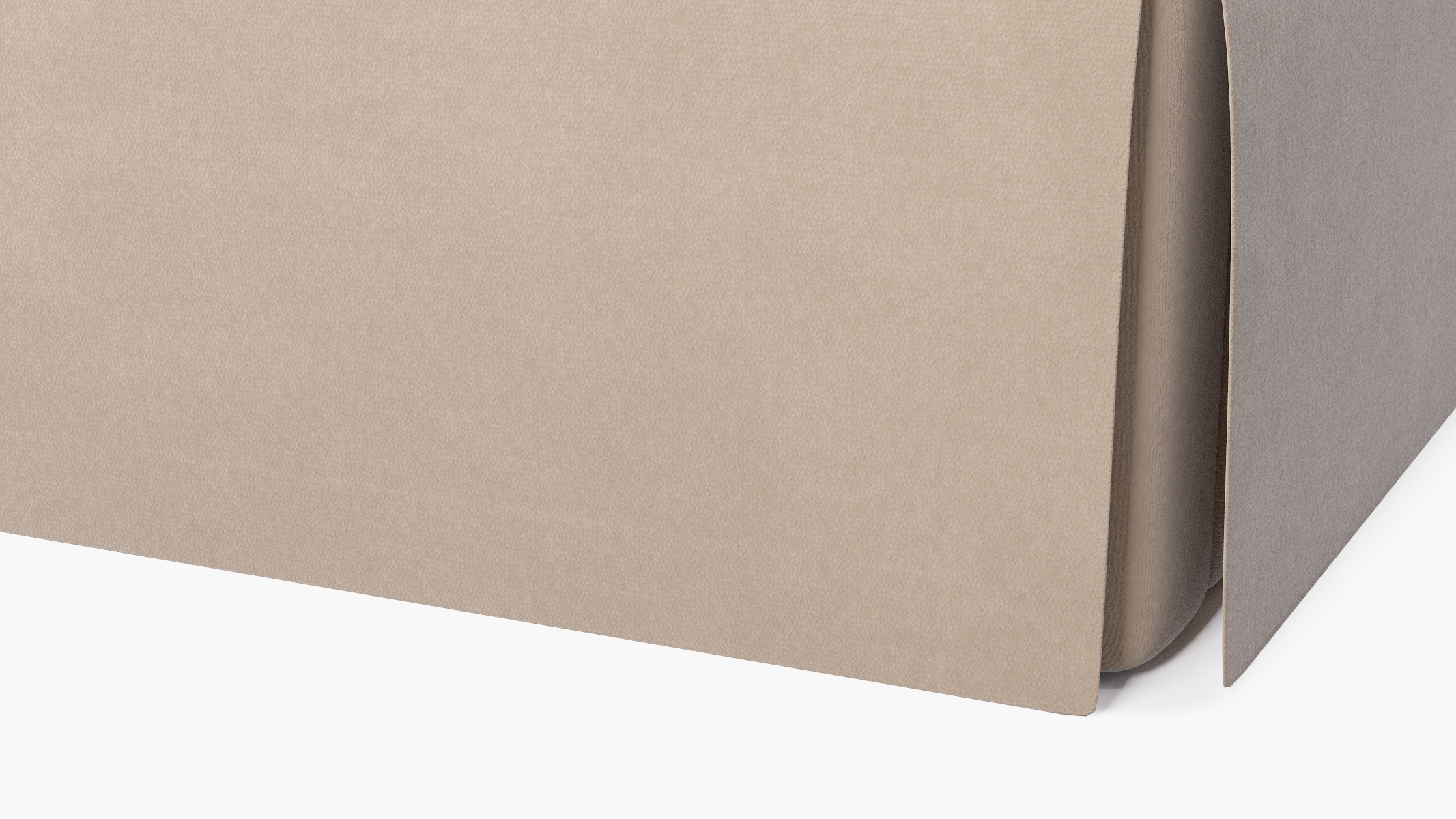 Skirted Track Arm Sofa, Oatmeal Luxe Velvet, Standard (39") - Image 6