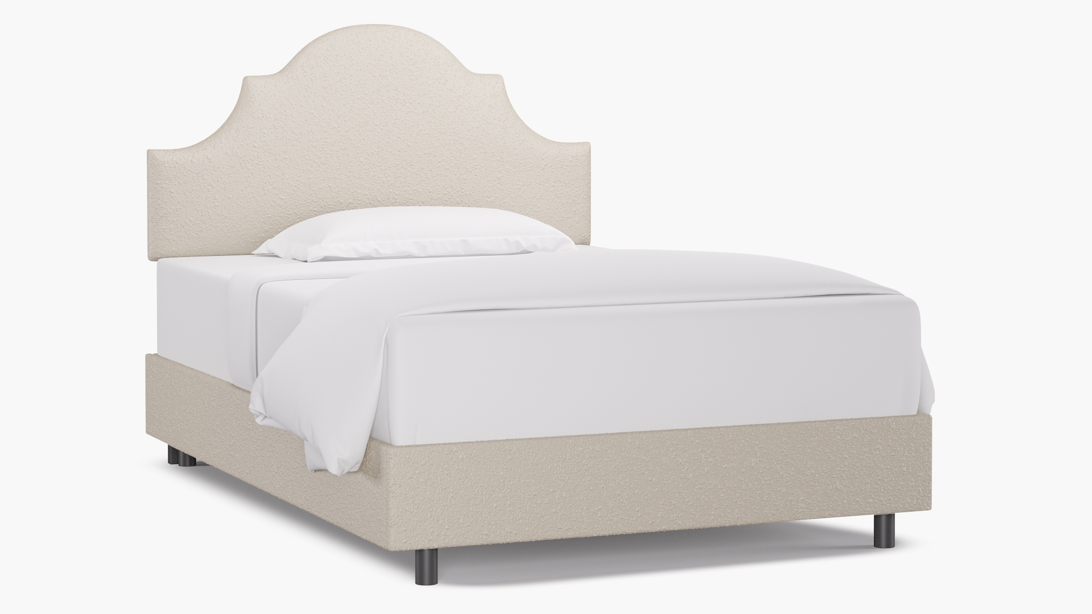 Regency Bed, Snow Boucle, Full - Image 0