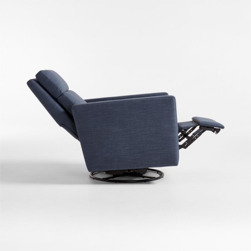 Rixby Navy Nursery Power Recliner Swivel Recliner Chair - Image 5