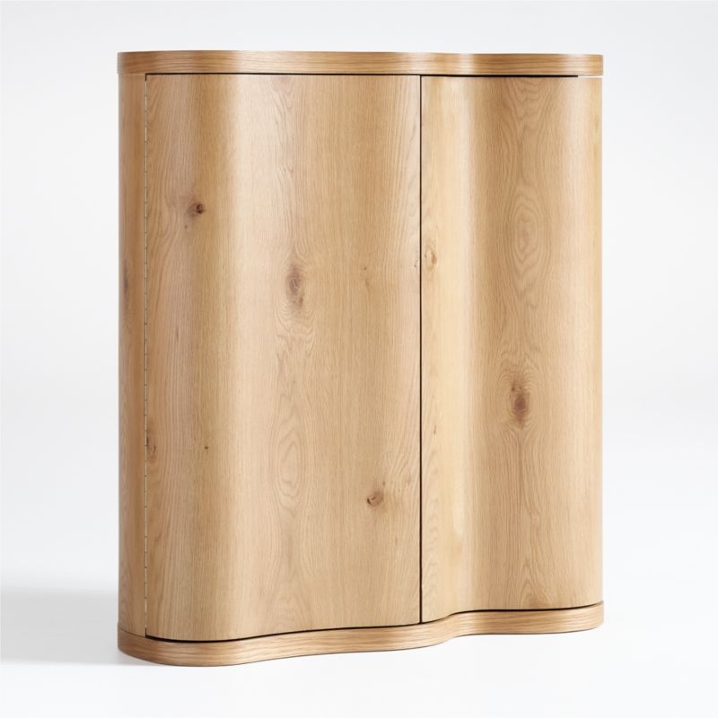 Winslow Natural Oak Wood Bar Cabinet by Jake Arnold - Image 7