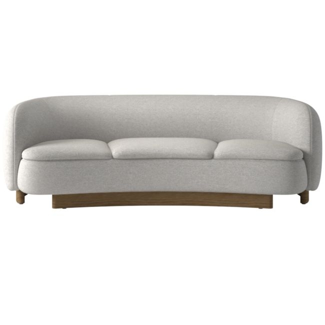 Muir 90" Curved Sofa Hatch Platinum - Image 0