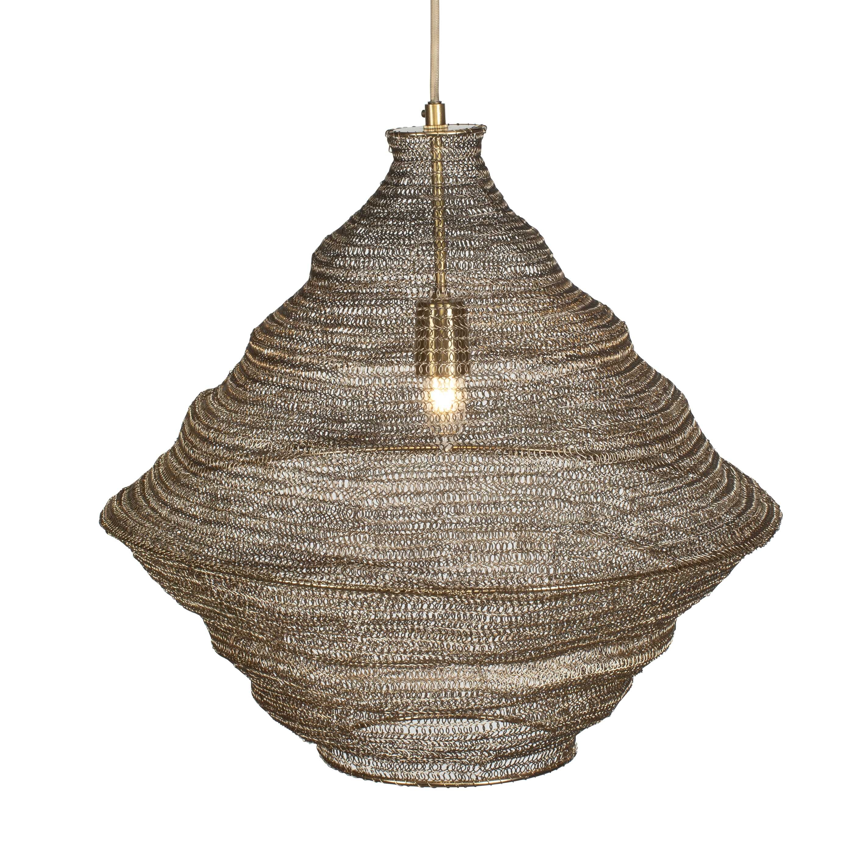 Sigh Woven Brass 1 Light Pendant - Image 7