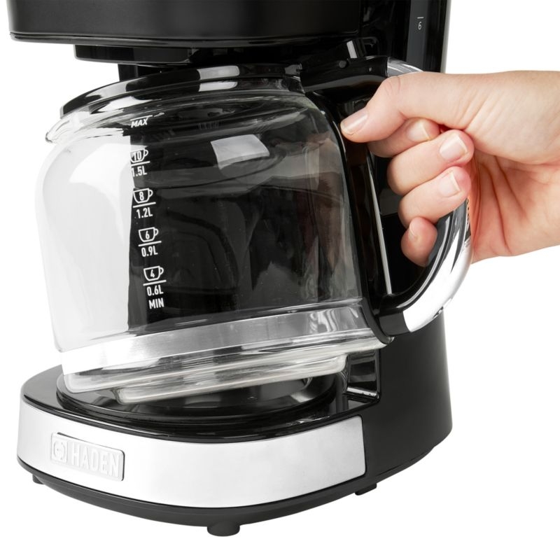 HADEN Heritage Black and Chrome 12-Cup Programmable Coffee Maker - Image 8