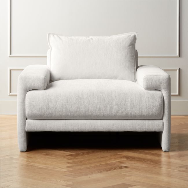 Camden White Lounge Chair - Image 0