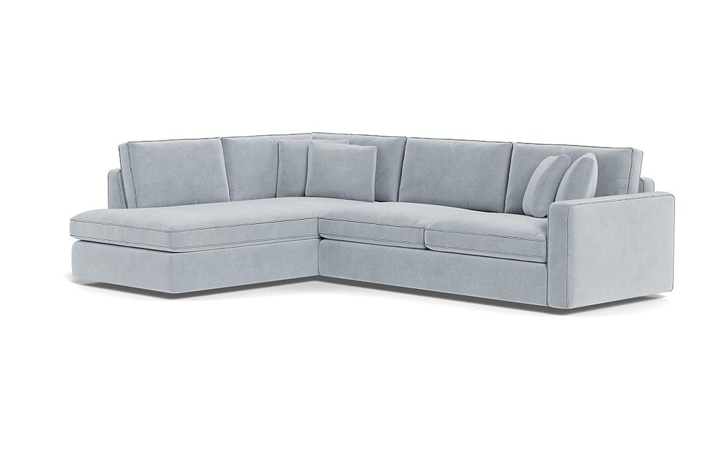 James 3-Seat Left Bumper Sleeper Sectional with Contrast Piping - Image 2