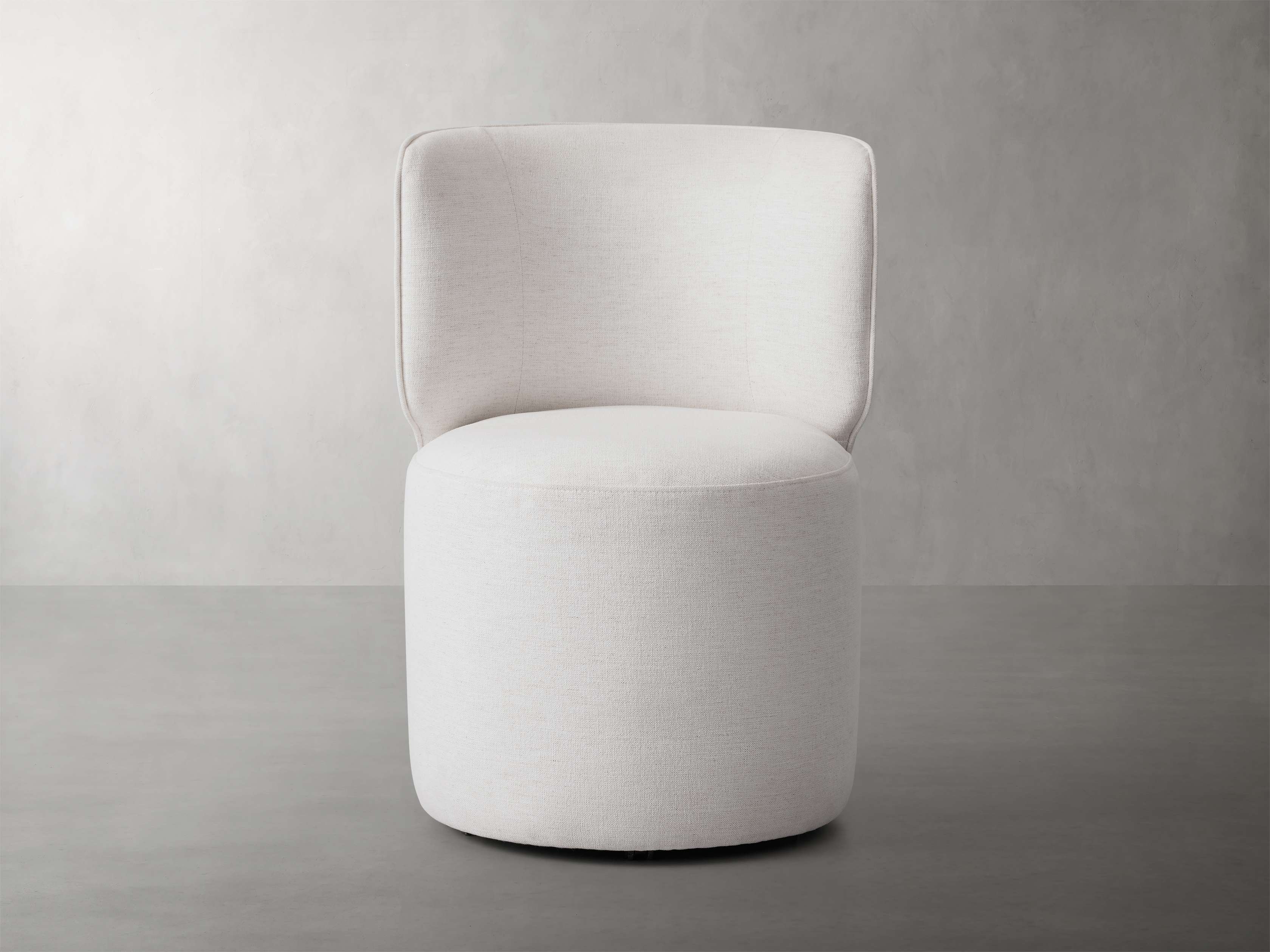 Maxine Dining Chair in Upholstered White  Nomad Snow - Image 0