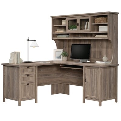 Toyei L-Shape Desk with Hutch - Image 0