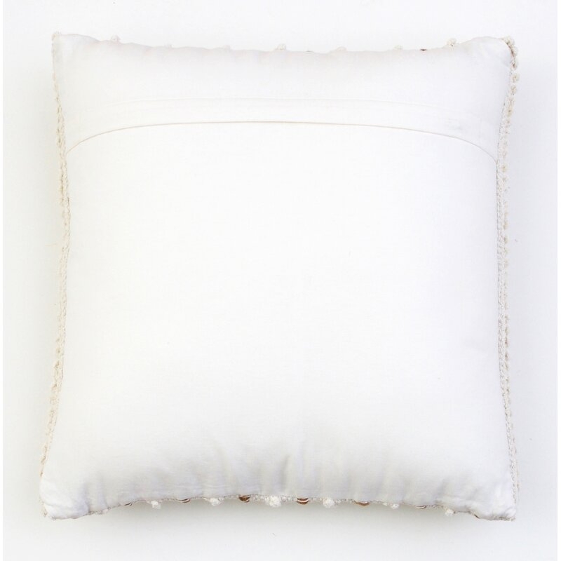 Kayli Throw Pillow Cover & Insert, Ivory, 20" x 20" - Image 5