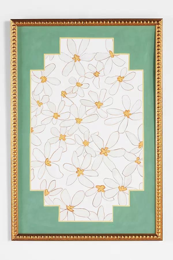 Flowers with Green Zig Wall Art - Image 0