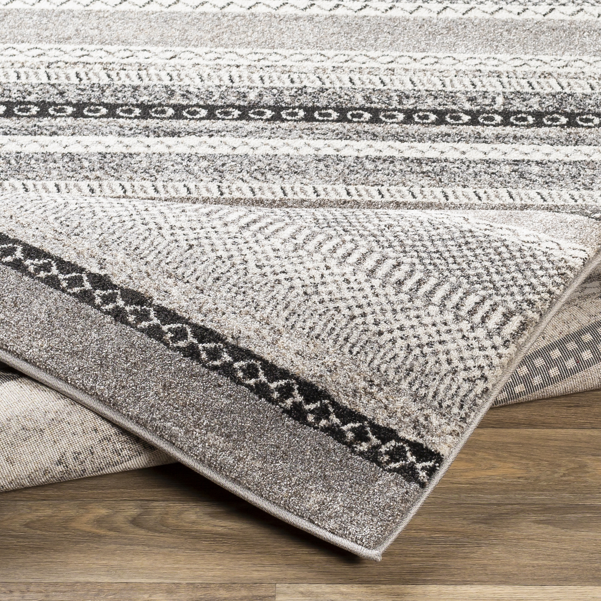 Nepali Beige Indoor 2' x 2'11" Machine Woven Rug - Image 4